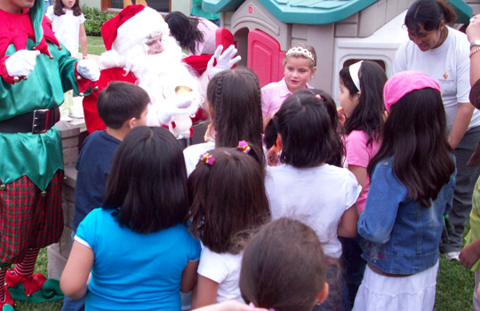 Papa Noel en Nidos y Colegios
